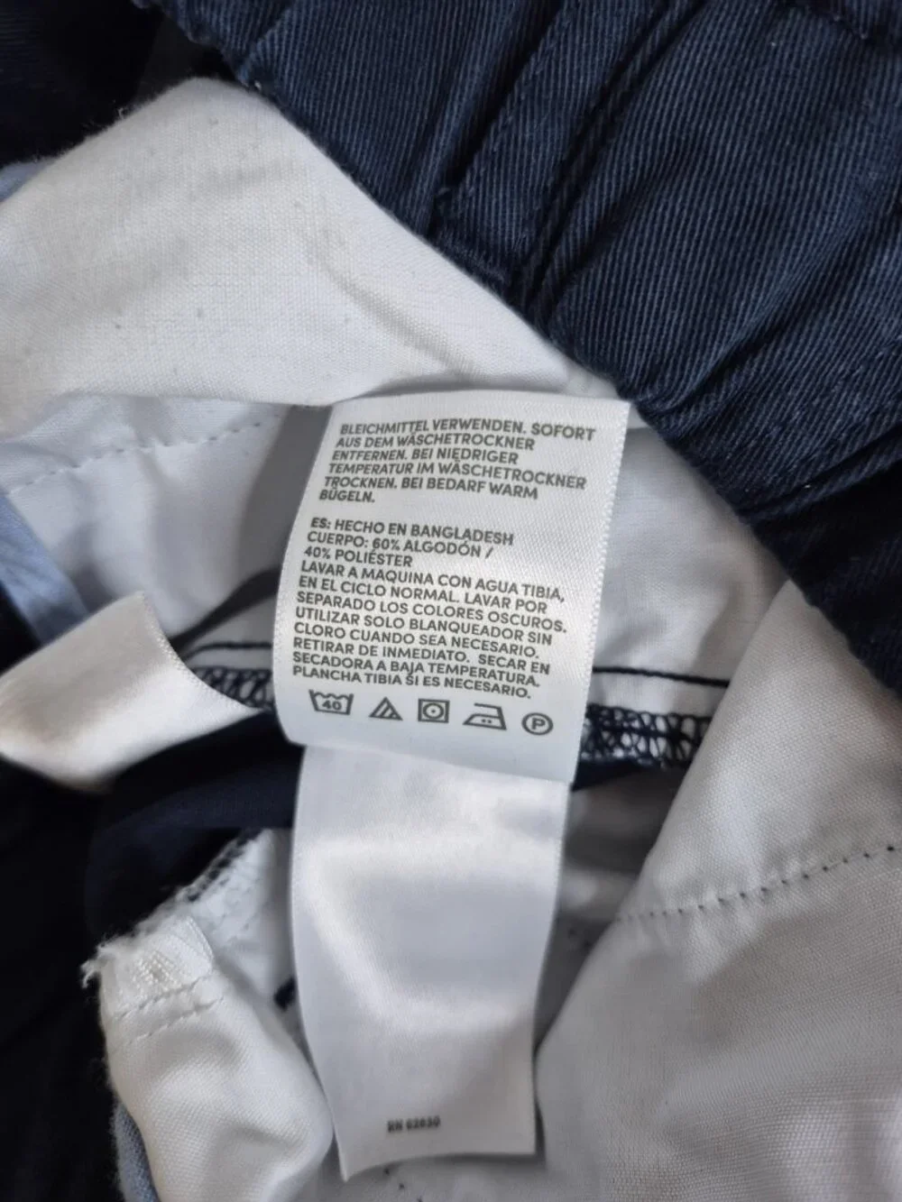 Lands End Navy Blue Casual School Uniform Pants Youth Boys Size 12 Pull-On